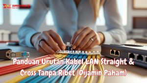 Urutan kabel LAN Straight dan Cross, susunan warna kabel LAN, fu